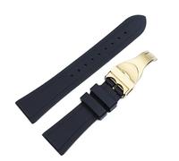 JZWCHQ Cinghia di orologio da 20 mm da 22 mm con fibbia in oro d'oro di orologio in silicone morbido impermeabile per tudor T17 PRC100 cinghia