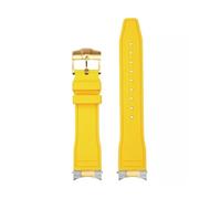 JZWCHQ Cinghia di orologio fluororubber in bocca ad arco compatibile con Tudor Black Bay M79230R M79363N Canda di guardia 20 21mm 22mm FKM Bracciale per uomini (Endinglink-Gold, 22 mm)