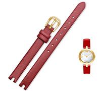 JZWCHQ Cinghia di orologio in hide è adatto per il cinturino intaccato tissot 1853 flamenco serie T003/209 Women Watch Chain 8 10 12mm nero