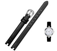 JZWCHQ Cinghia di orologio in hide è adatto per il cinturino intaccato tissot 1853 flamenco serie T003/209 Women Watch Chain 8 10 12mm nero