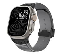 JZWCHQ Cinghia di silicone morbido per ultra 2 1 49 mm S10 46mm Series10 9 8 7 41 45 mm Banda di silicone per IWatch 6 5 4 SE 42mm 44 mm Mens Braccialette di braccialetti