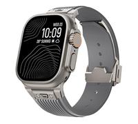 JZWCHQ Cinghia di silicone morbido per ultra 2 1 49 mm S10 46mm Series10 9 8 7 41 45 mm Banda di silicone per IWatch 6 5 4 SE 42mm 44 mm Mens Braccialette di braccialetti