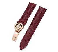 JZWCHQ Cinta d'oro in pelle genuina 19mm 20mm 22 mm di orologeria per bande di Philippe Wath con acciaio inossidabile schieramento uomini di chiusura da donna Origine cinese