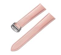 JZWCHQ Cintura cinghia orologio in pelle litchi in pelle morbida cinghia da uomo da uomo sostituzione del cinturino compatibile con accessori di orologi blu di Londra (fibbia di rosa grigia, 14mm)