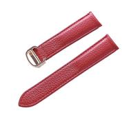 JZWCHQ Cintura cinghia orologio in pelle litchi in pelle morbida cinghia da uomo da uomo sostituzione del cinturino compatibile con accessori di orologi blu di Londra (fibbia di rosa grigia, 14mm)