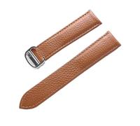 JZWCHQ Cintura cinghia orologio in pelle litchi in pelle morbida cinghia da uomo da uomo sostituzione del cinturino compatibile con accessori di orologi blu di Londra (fibbia di rosa grigia, 14mm)