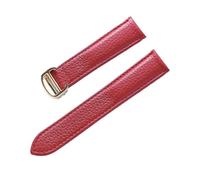 JZWCHQ Cintura cinghia orologio in pelle litchi in pelle morbida cinghia da uomo da uomo sostituzione del cinturino compatibile con accessori di orologi blu di Londra (fibbia di rosa grigia, 14mm)