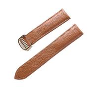 JZWCHQ Cintura cinghia orologio in pelle litchi in pelle morbida cinghia da uomo da uomo sostituzione del cinturino compatibile con accessori di orologi blu di Londra (fibbia di rosa grigia, 14mm)