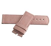 JZWCHQ Cinturino da orologio da orologio in pelle rosa chiaro da 24 mm di Locman con fibbia d'argento
