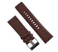 JZWCHQ Classico 22 24 26 28 mm Texture Lychee Canda di guardia in pelle genuina per braccialetto da polso da orologio bianco marrone bianco