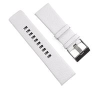 JZWCHQ Classico 22 24 26 28 mm Texture Lychee Canda di guardia in pelle genuina per braccialetto da polso da orologio bianco marrone bianco
