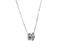 JZWCHQ Collana a pendente a tre anelli Zircone micro-set per i gioielli da donna