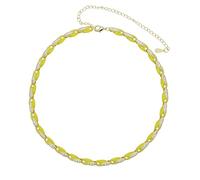 JZWCHQ Collana al Neon per Donne e Uomini, 7 Colorate Caramelle caffettiera Neon in Rilievo Catena di Collegamento Arcobaleno Collana Girocollo, Perle Neon Gioielli al Neon, collane al Neon per Festa
