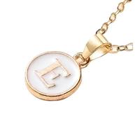JZWCHQ Collana alfabetica Piena di Oro 14K per Donne e Uomini, 26 Collana di Fascino Iniziale, Alfabeto abcdefghij, collane a Pendente Lettera, Gioielli alfabeti, Collana a Bolle,