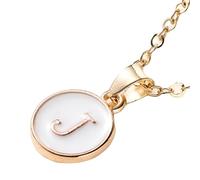 JZWCHQ Collana alfabetica Piena d'oro 14k per Donna Collana Fascino da Uomo 26 iniziali Alfabeto Abcdefghij Lettere collane di Girocollo a Pendente