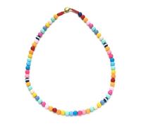 JZWCHQ Collana con Ciondolo Catena Uomo Donna Gioielli Stile Bohémien collane di Perline Bianche per Corda Boho Corta