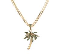 JZWCHQ Collana con Palma da Donna, Argento Sterling 925, Palma Tropicale, Collana da Spiaggia con Albero di Cocco, Ciondolo con Palma, Vocazione alla Spiaggia Hawaiana, Collane con Palma da Donna,