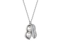 JZWCHQ Collana Creativa Arachidi 925 Collana a Ciondolo Argento alla Luce Leggera Regalo Decorativa di Lusso per Mamma e Moglie Collana di Gioielli (Colore: Oro)