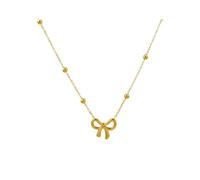 JZWCHQ Collana del Girocollo a Prua Bracciale Bowknot Bracciale 14k Oro Oro collane Girocollo Girocollo di Gioielli di Moda per Donne
