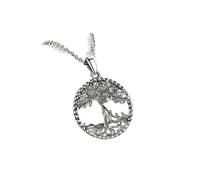 JZWCHQ Collana dell'albero genealogico in Argento Argento in Argento Sterling con Gioielli Felici per Donne Regalo