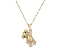 JZWCHQ Collana dell'orso per Donne, Felice Cestino per Orso a Ciondolo, Collana di Orso gommoso, Ciondolo di Zirconia cubica, Collana di Panda per Ragazze, Collana di Artigli per Orso per Il