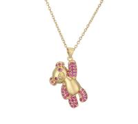 JZWCHQ Collana dell'orso per Donne, Felice Cestino per Orso a Ciondolo, Collana di Orso gommoso, Ciondolo di Zirconia cubica, Collana di Panda per Ragazze, Collana di Artigli per Orso per Il