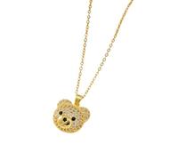 JZWCHQ Collana dell'orso per Donne, Simpatico Cartone Animato Orso Tempestato di Zirconia cubica, Collana di Orso gommoso, a Ciondolo a Sospensione Orso Gummy Orso Gioiello Panda Collana per