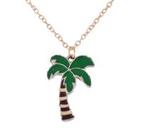 JZWCHQ Collana di Palme per Donne, Collana a Sospensione di Cocco, Collana di Palme da Palma da Cactus bonso, Collana pianta succulenta, collane di Palme per Donne, Collana Tropicale