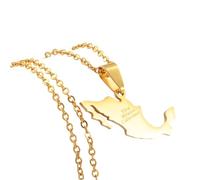 JZWCHQ Collana Messicana in Argento Sterling 925 per Donne e Uomini, Mappa del Messico con Pendente della Città, Collana con Bandiera del Messico, Collana Rurale, Collana Messicana, collane messicane