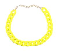 JZWCHQ Collana Neon per Donne e Uomini, Collana a Catena a Colori Fluorescente Bohémien Spessa Catena Spessa Spiaggia di girocer