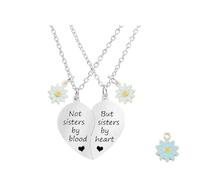 JZWCHQ Collana per Collana cardiaca a 2 rapporti Non Sorelle a Sospensione Amicizia Collana Set di San Valentino Gifts per lei