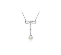 JZWCHQ Collane 925 Ciondoli per Perle d'Acqua Dolce Catena 7-8 mm Round Fashi