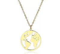 JZWCHQ Collane, 925 EN Mappa Mondiale Collana Fashion Trend Accessori Accessori Amicizia