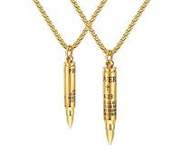 JZWCHQ Collane di proiettili in Stile per Uomo e womencoss Bible Link Chain 3 Colori Svedirled Male Regalo Maschile