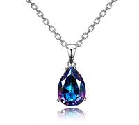 JZWCHQ Collane Femminili Pendenti 925 Gioielli in Argento Colore Goccia d'Acqua Gemma Collana a Ciondolo Festa Regalo Regalo di Nozze Gioielli Raffinati