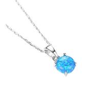 JZWCHQ Collane puri 925 per le donne colorate Collana pendente opale colorato, A