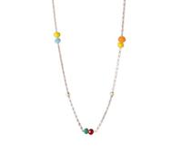 JZWCHQ Collivables colorato collana catena multilivello per le donne regali gioielli fatti in Cina, A