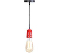 JZWCHQ Colore Ceramica a Testa Singola a Testa Piccola Civile a v-intage luci sospese industriali a v-intage basare Lampada e 27 Dispositivo di Illuminazione Lampada, apparecchi a soffitto Chaner