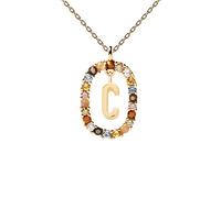 JZWCHQ Colore Rainbow Lettere a Sospensione AZ Collana con Carabiner di Chiusura a Chiusura Quadrata a Catena a Catena per preparare