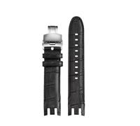 JZWCHQ Compatibile con Swatch YRS Series White Blue Brown in pelle marrone cinturino YRS403 412 412 402G Fine curve Catena di orologi da 21 mm Bracciale a banda da 21 mm (A01-Brown-B017)