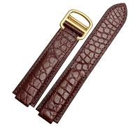 JZWCHQ Crollo di orologio in pelle coccodrillo americano adatto al cinturino in pelle convessa a palloncino blu 18 da 20 mm uomini e donne neri