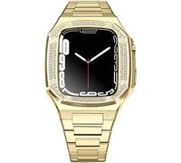 JZWCHQ Custodia di orologio in acciaio inossidabile con kit di modifica del cinturino con cinturino per orologi in metallo metallo ， per serie 8 7 6 5 4 SE 40mm 41mm 44mm 45mm Accessori