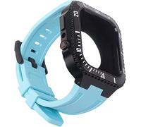 JZWCHQ Custodia di Orologio in Metallo Kit modificato con Banda , per Banda Serie 8 7 45mm , Coperchio in Acciaio Inossidabile+Accessori Set retrofit Cinturino , per Serie 6 5 4 SE