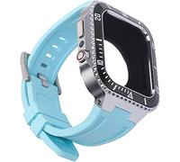 JZWCHQ Custodia di Orologio in Metallo Kit modificato con Banda , per Banda Serie 8 7 45mm , Coperchio in Acciaio Inossidabile+Accessori Set retrofit Cinturino , per Serie 6 5 4 SE