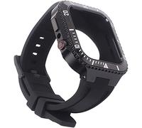 JZWCHQ Custodia di Orologio in Metallo Kit modificato con Banda , per Banda Serie 8 7 45mm , Coperchio in Acciaio Inossidabile+Accessori Set retrofit Cinturino , per Serie 6 5 4 SE