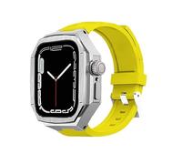 JZWCHQ Custodia in acciaio inossidabile in lega di orologio in metallo in gambo ， per accessori per orologi da orologio in silicone serie di orologi da 42 mm di orologi da 46 mm.