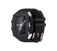 JZWCHQ Custodia in fibra di carbonio Kit di modifica del cinturino per braccialetta in gomma Bracciale , per 45 mm 44 mm 9 8 7 6 5 4 Serie SE Upgrade di orologio Sostituisci Strap Strap
