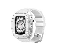 JZWCHQ Custodia in fibra di carbonio Kit di modifica del cinturino per braccialetta in gomma Bracciale , per 45 mm 44 mm 9 8 7 6 5 4 Serie SE Upgrade di orologio Sostituisci Strap Strap