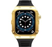 JZWCHQ Custodia per orologio in acciaio inossidabile Banda in silicone ， per serie 8 7 6 5 4 SE 45mm 44 mm Accessori di sostituzione ， UOMINO DONNE DONNA MOD CASO MOD CASE METTA