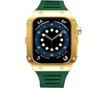 JZWCHQ Custodia per orologio in acciaio inossidabile Banda in silicone ， per serie 8 7 6 5 4 SE 45mm 44 mm Accessori di sostituzione ， UOMINO DONNE DONNA MOD CASO MOD CASE METTA